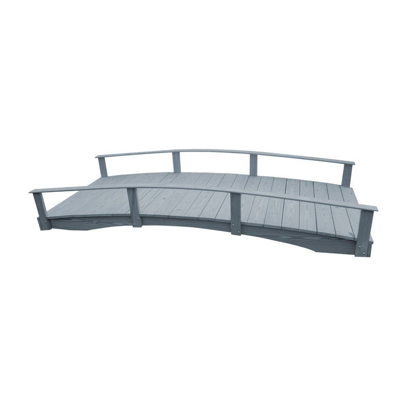 Pont de jardin, Gris, H 22 po x l 118 po x P 38 po