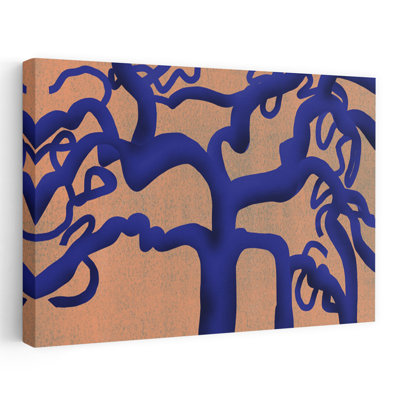 «Blue Organic Flow», impression audacieuse d'arbre naturel coloré