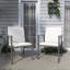 Chaise de salle à manger en aluminium avec coussin (ensemble de 2)-114287053