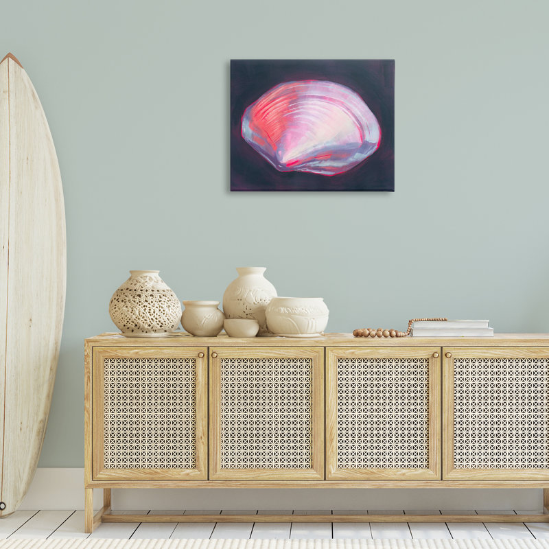 «Pink Clam on Black» par Grace Popp, H 24 po x l 30 po
