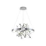 LED Round Halo Chandelier With Confetti