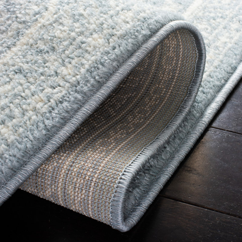 Tapis oriental de couleur sauge / ivoire Arrietty, Slate/Ivory, Square 10'