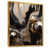 Toile avec cadre flottant or