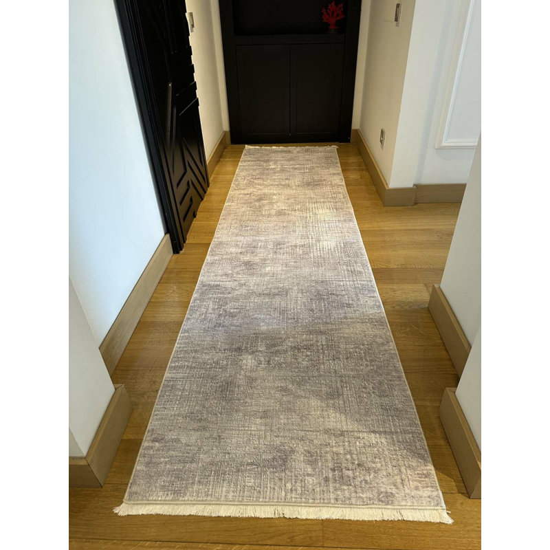 Tapis en coton avec envers antidérapant Lanney, Rectangle 3 pi 3 po x 5 pi 11 po