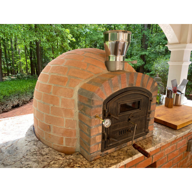 Rustic Brick Stone Wood-Fired Outdoor Pizza Oven