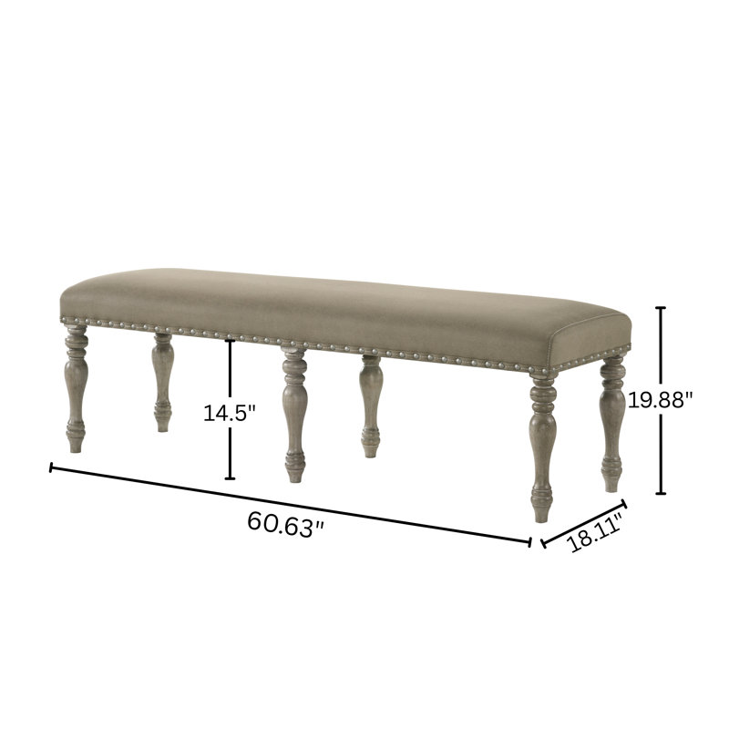 Dasher Microfiber / Microsuede Upholstered Bench