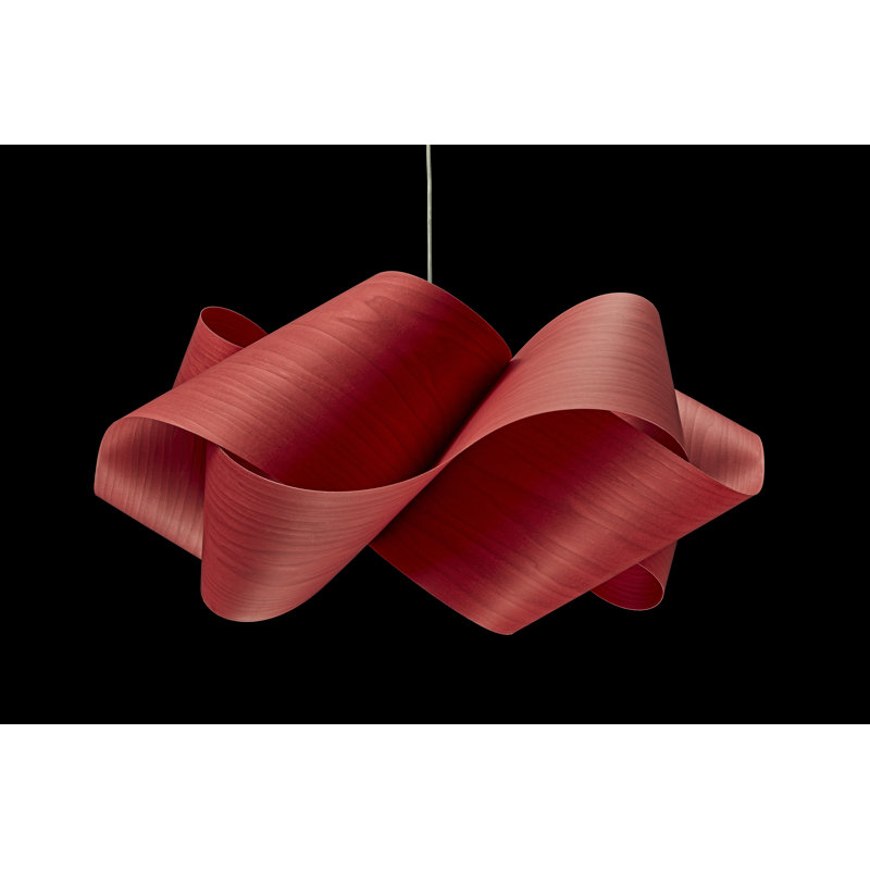 Swirl 1 - Light Pendant, Red, Nickel, E26