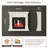 Electric Fireplace with Mantel, Electric Fireplace Insert, With Timer, Remote Control, Adjustable Flame Color, 1400W-150295632