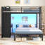 Lit superposé avec bureau, lits superposés simples et doubles avec 5 tiroirs de rangement et station de recharge, noir-1362854354-1580449192