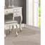 Ensemble de meuble-lavabo classique avec tabouret et tiroirs de couleur argenté