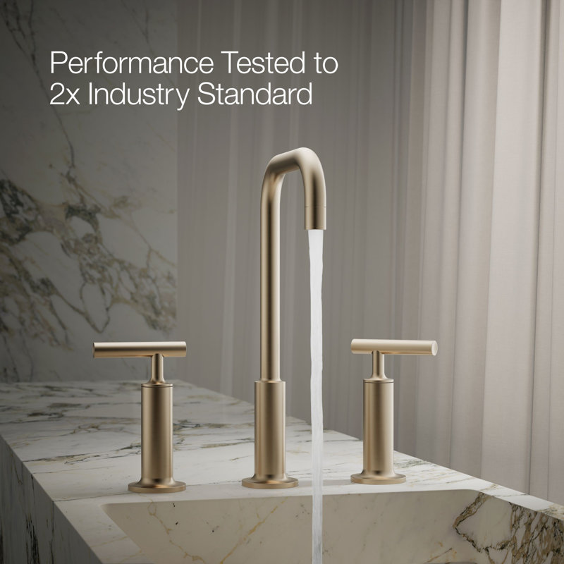 Purist Widespread Bathroom Faucet, Vibrant Brushed Bronze