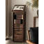 Armoire de rangement pour bijoux en noyer de style Mid-Century