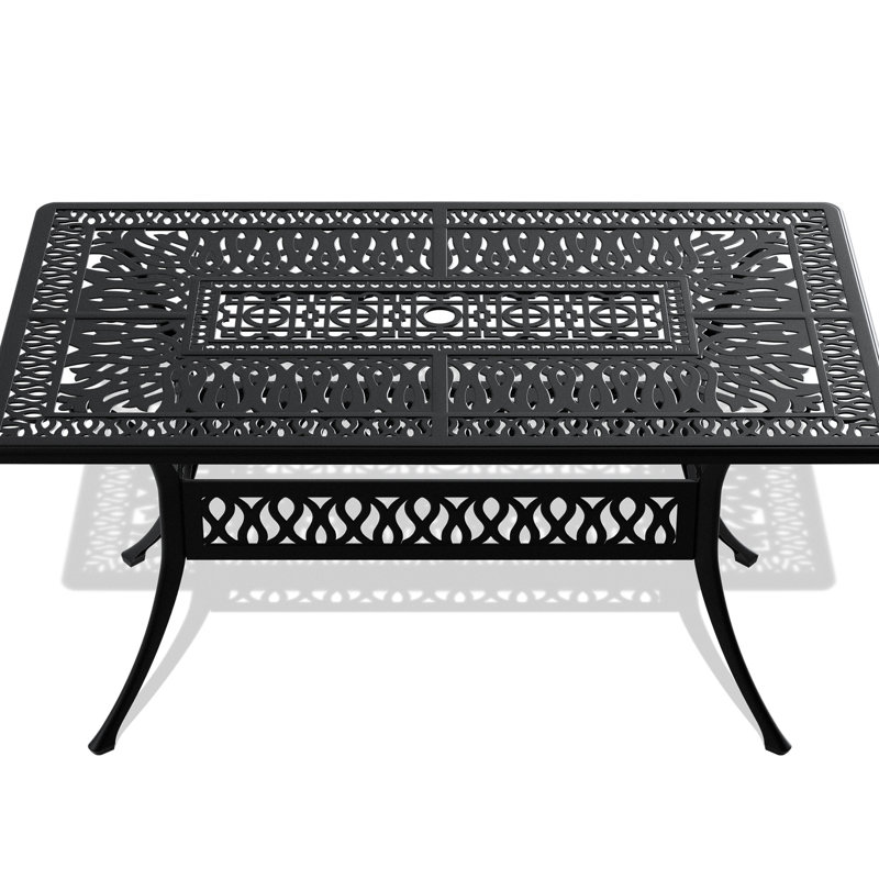 Table de salle à manger en fonte d'aluminium anticorrosion