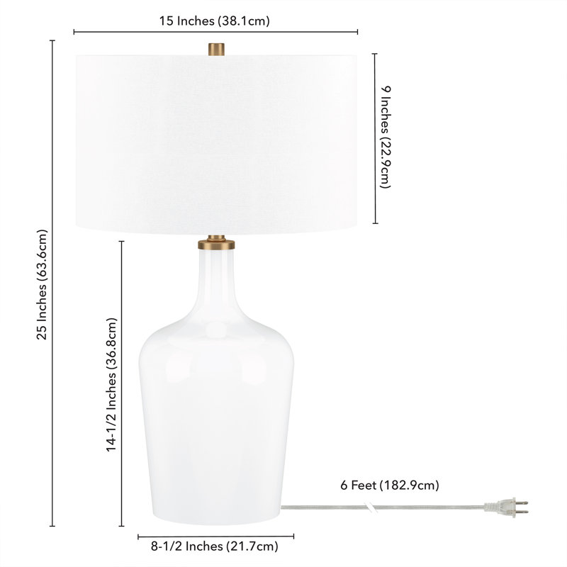 Kylematthew Table Lamp, White