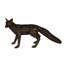 Maumee Fox Standing Bronze Statue -  Size: 36"L x 11"W x 19"H.