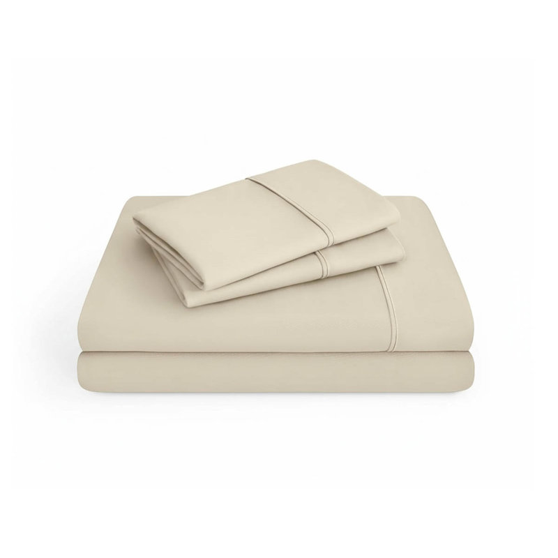 Ultra-Soft Microfibre Double Bed Sheet Set, Sand