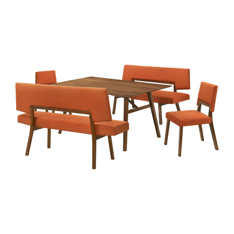 Ensemble de salle à manger Flaner, Brun, Brun, Orange/brun