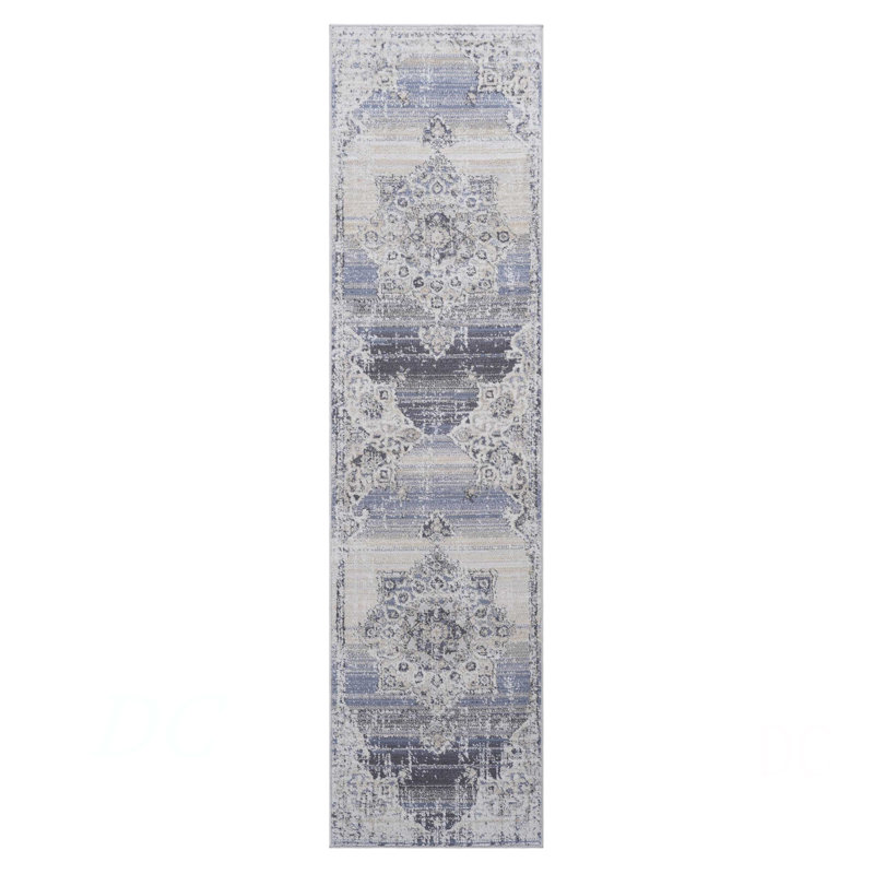 Collection 2X8 Medallion Runner Rug, Runner 2'2" x 8'