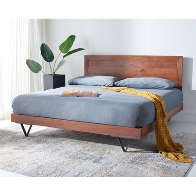 Jacarla Solid Wood Sleigh Bed
