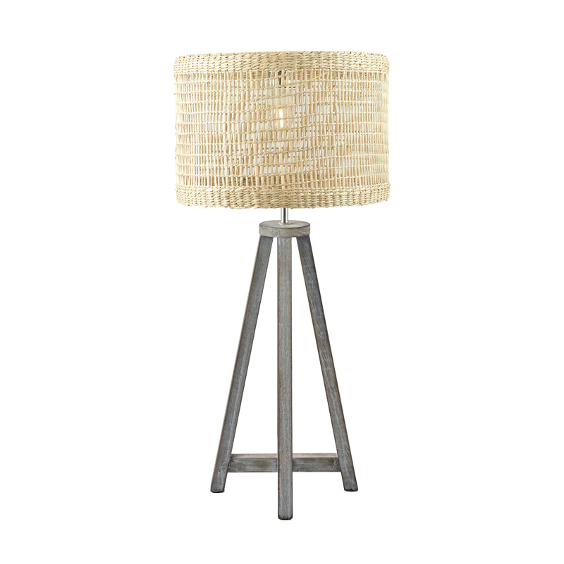 Malia 23cm H Bamboo Rattan Drum Lamp Shade ( Uno ) in Natural Seagrass