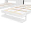 Lits simples escamotables doubles avec armoires et tablettes, blanc-129523229