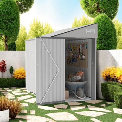 Remise de rangement bicolore optionnelle avec porte à charnière simple et film protecteur