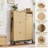  Narrow Rattan Shoe Cabinet with 3 Turn over-Top Drawers – 4-Tier Adjustable Shelves, Freestanding Entryway Organizer for Hallway, Closet, Foyer, Home Office – Oak Log Color-157768634