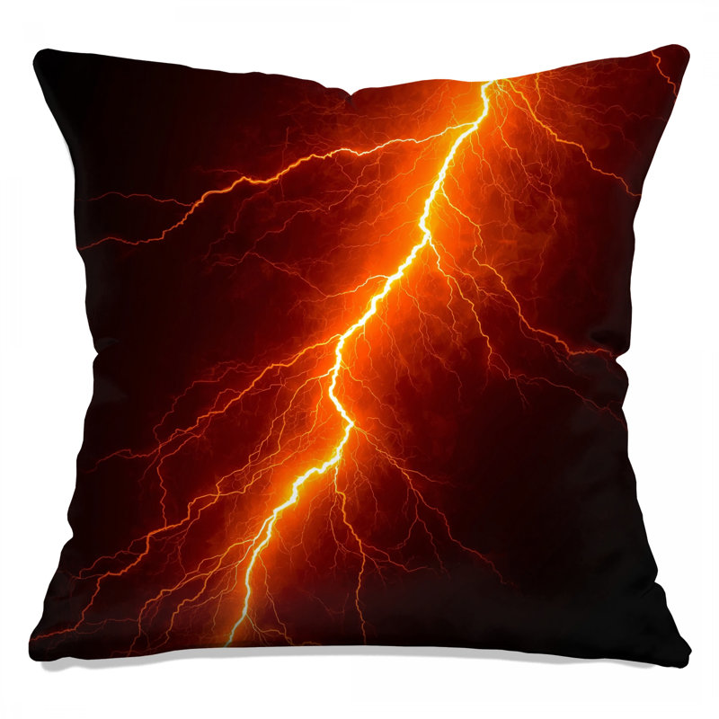 Coussins lumineux Bright Lightning Bolt, 16 x 16 inches