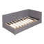Lit de jour rembourré avec 2 tiroirs de rangement, structure de canapé-lit simple, aucun sommier nécessaire, tissu en lin-1630032803