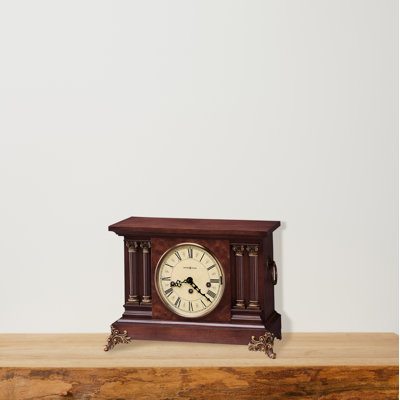 Traditional Roman Numeral Mechanical Tabletop Clock in Americana Cherry