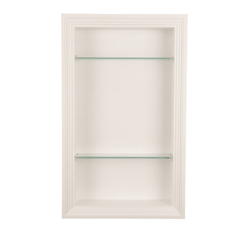 Normandy Recessed In The Wall Niche, White, 20" H x 14" W x 3.5" D