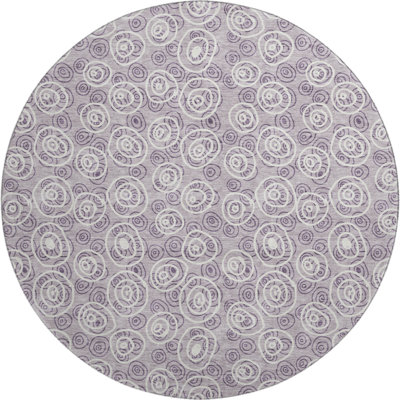 Premium Machine Washable Prisco Lavender Rug