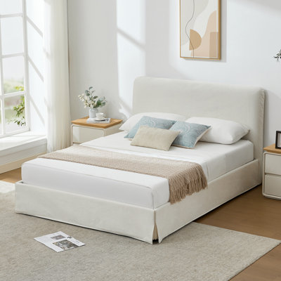 Lit plateforme tapissier Bensu