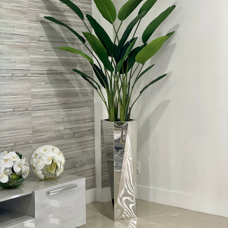 Vase de sol en acier inoxydable Prism, H 36 po x l 14 po x P 14 po