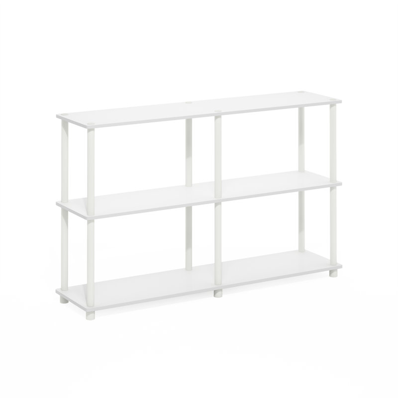 Bibliothèque étagère H 29,5 po x l 47,2 po Asid, Blanc / blanc
