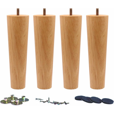 Round Wooden Replacement Furniture Chair (8" Straight Set of 4)