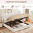 King Size Bed Frame with Lift Up Storage, Corduroy Upholstered Platform Bed with Wingback Headboard, Solid Wooden Slats, No Box Spring Needed, Hydraulic Support, White-2035002008-2035002012