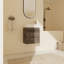 Meuble-lavabo simple mural 18,13 po Burhaan avec plateau en résine-241633112