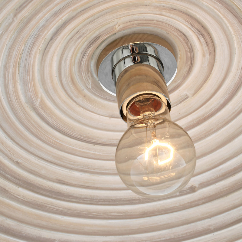 Emerson 1 - Light Pendant by Suzanne Kasler, 30 cm H x 46 cm W, Ash, Polished Nickel