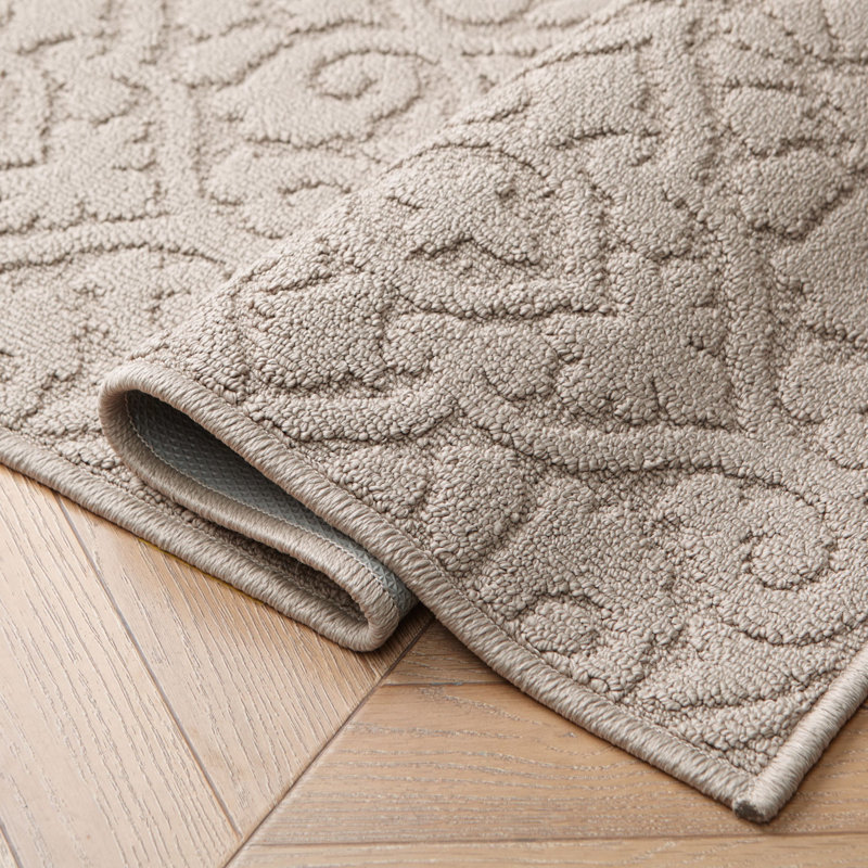 Feya Machine Woven Synthetic Aera Rug in Gray, Brown, Rectangle 2'2" x 3'9"