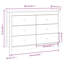 Side Cabinet 100x40x72 cm Solid Wood Pine-534450250