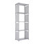 Étagère à livres à 4 niveaux, bibliothèque verticale ouverte sur pied, présentoir moderne pour salon, chambre, bureau ou pièce d'étude.