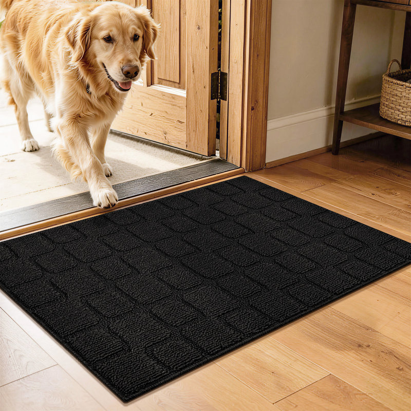 Tapis antidérapant antidérapant et résistant, Noir, 32 po x 48 po
