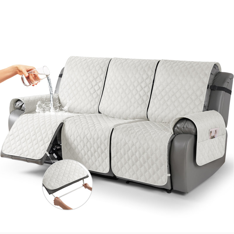 Housse pour fauteuil inclinable Wildee, Microfibre crème, 3 Seat