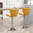 Ellston Upholstered Adjustable Swivel Barstools In Yellow, Set Of 2-1539713584