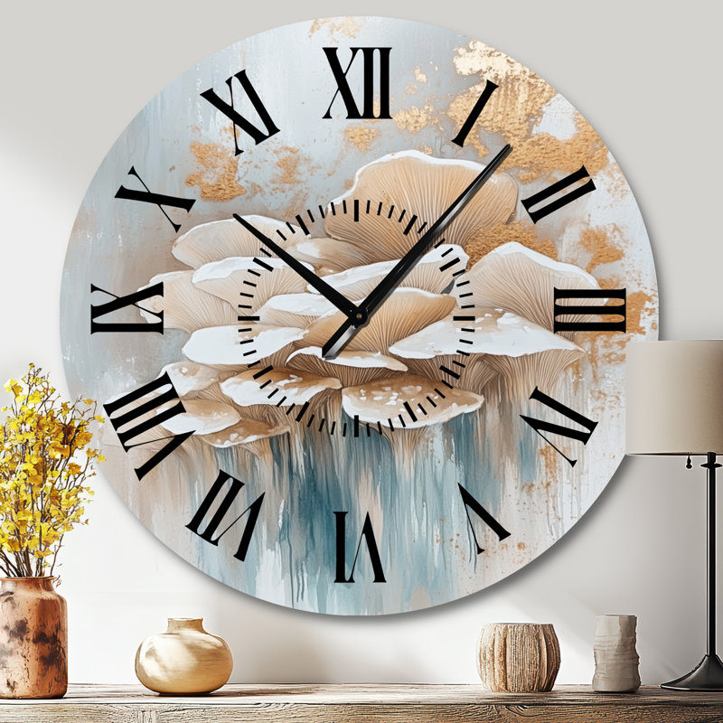 Horloge murale Shiitake Woodland Study - Nature, Grand