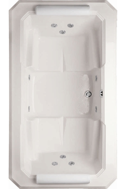 Mystique 78'' L Whirlpool Bathtub, White, Polished Chrome