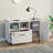 Mobile Lateral Filing Cabinet with Charging Station and Locking Drawer, Printer Stand with Open Storage Shelf with Wheels, for Letter/A4/Legal Size Files, White