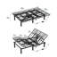  Base de lit double réglable avec télécommande câblée, inclinaison indépendante de la tête et du pied, hauteurs de pieds réglables et assemblage facile-2039995009
