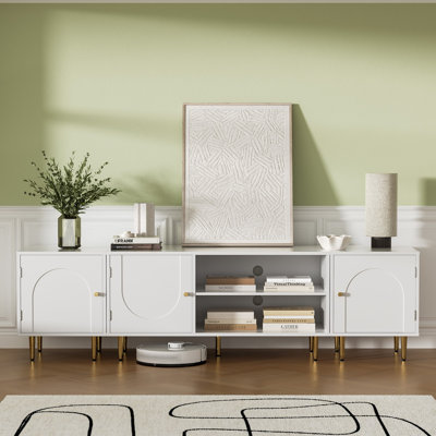 Modern TV Stand For Tvs Up To 80", Combined TV Stand For 75+ Inch TV, Entertainment Center For 60/65/70In TV, TV Media Stand With Storage Side Cabinet For Living Room, Bedroom